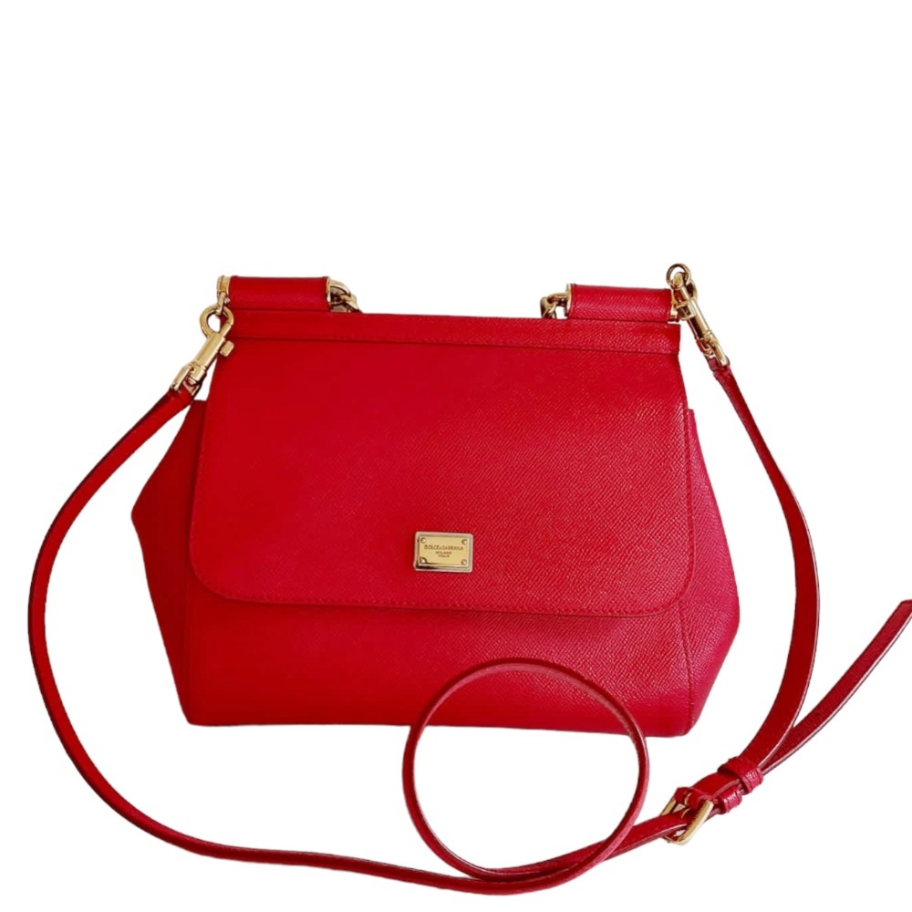 Dolce & Gabanna Sicily Bag Red Leather - Picture 2 of 8
